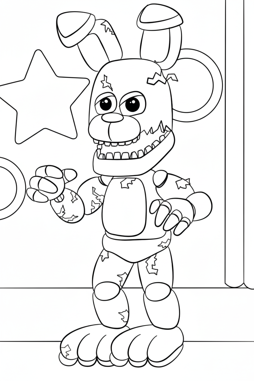 Springtrap da colorare a4