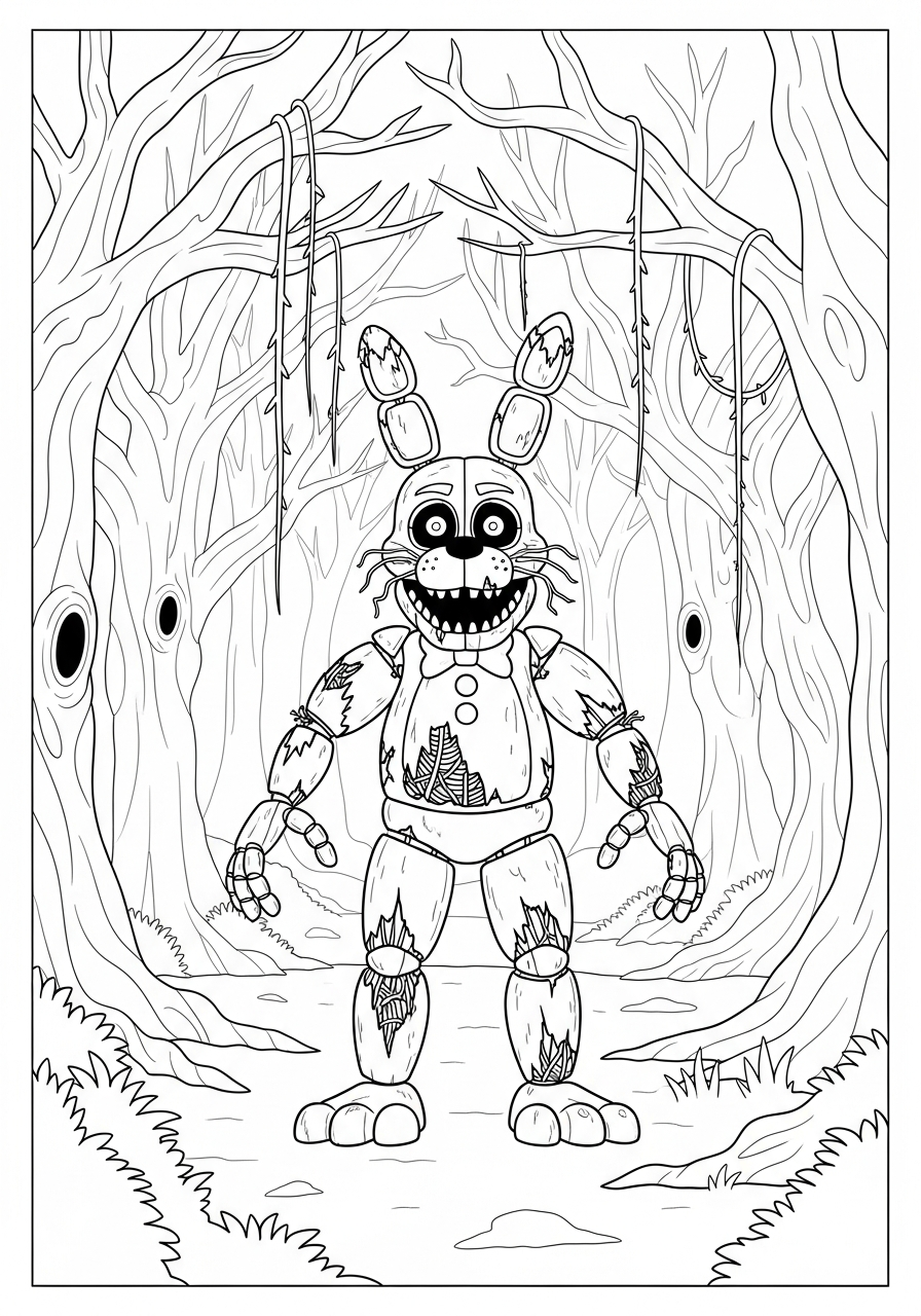 immagine di Springtrap da colorare 1