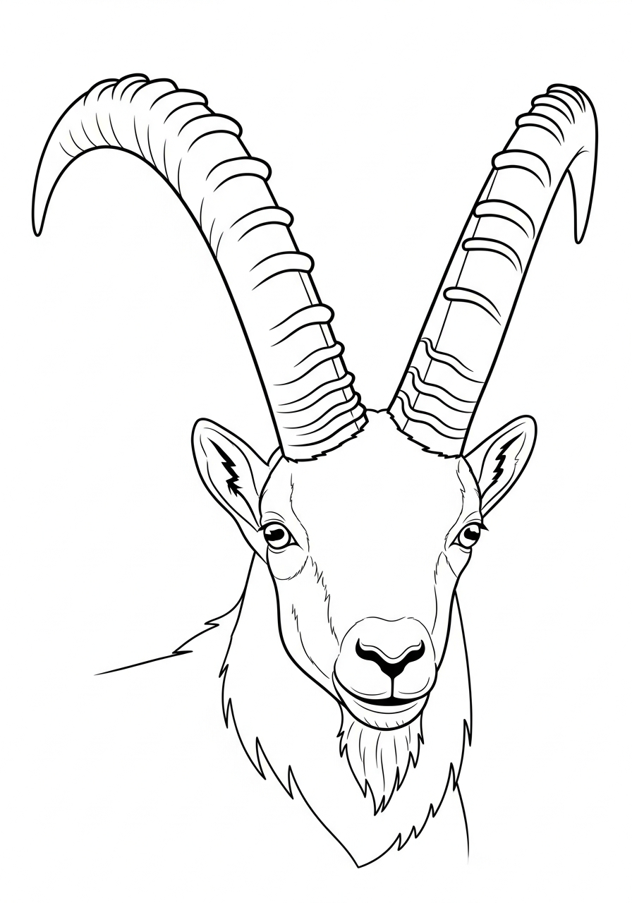 immagini Stambecco delle Alpi da colorare e stampare