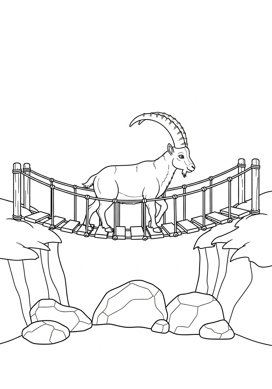 Stambecco delle Alpi disegno da colorare