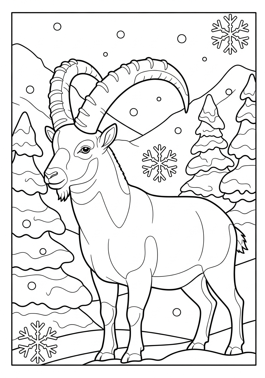 immagine di Stambecco delle Alpi da colorare