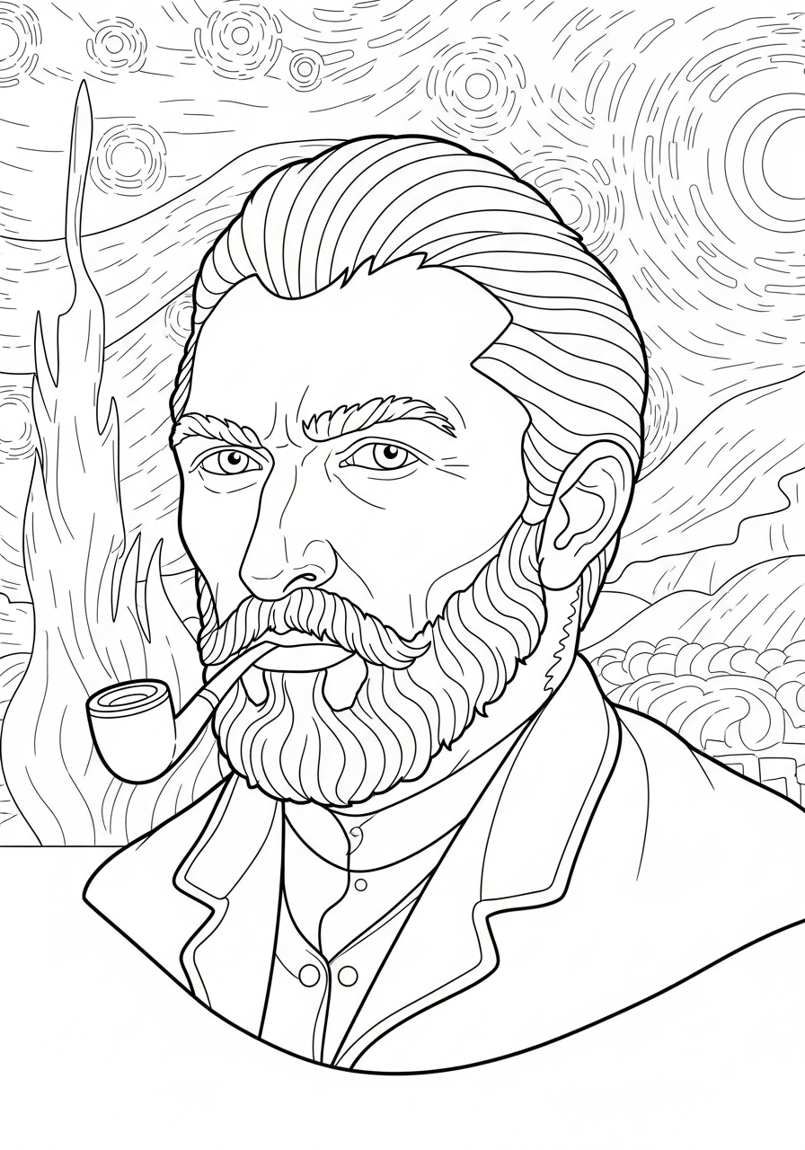 Van Gogh da colorare bambini