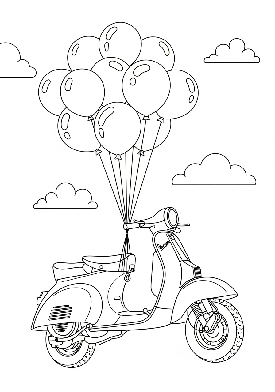 immagine Vespa da colorare