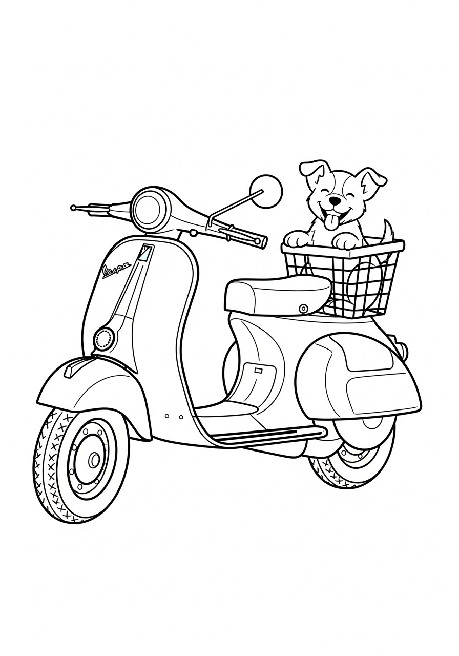 immagini di Vespa da colorare e stampare