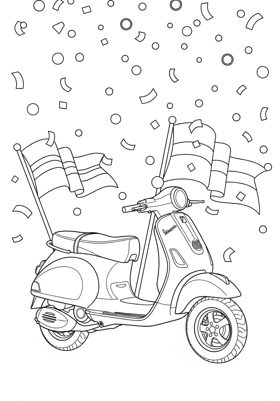 disegno Vespa da colorare e stampare