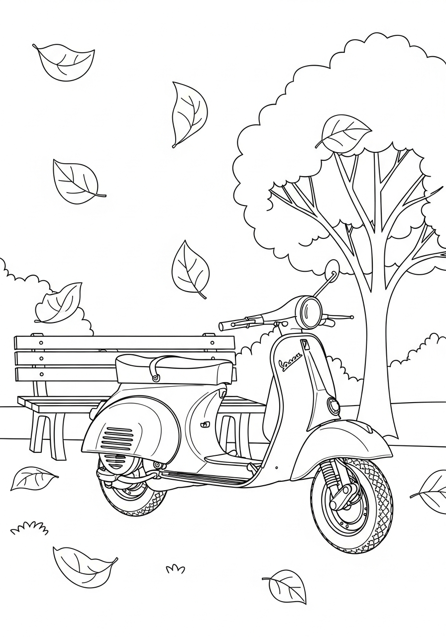 foto di Vespa da colorare