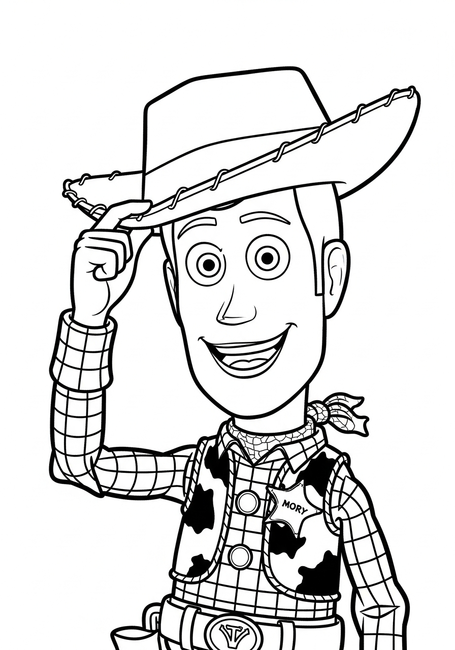 Woody 24 disegno Woody da colorare per bambini 1