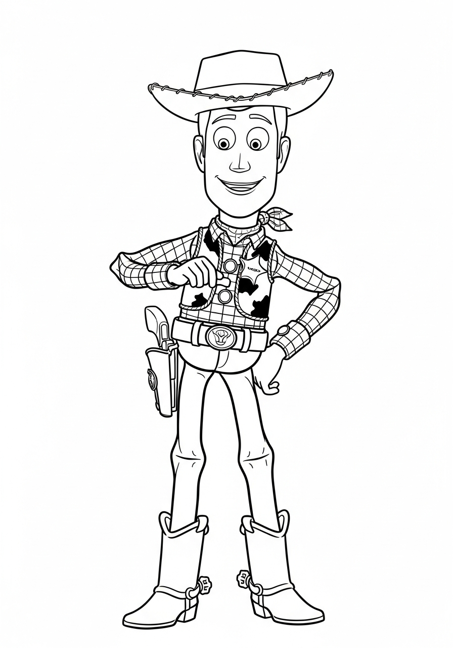 Woody 15 disegni facili di Woody da colorare 1