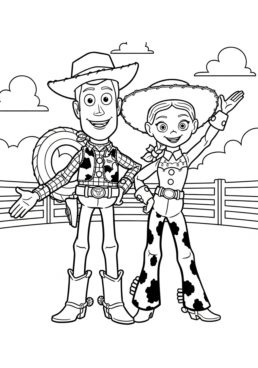 Woody 9 disegno Woody da colorare per bambini