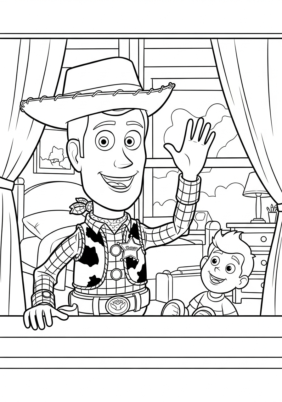Woody 19 Woody disegno da colorare facile