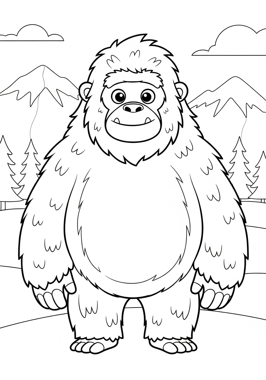disegni Yeti da colorare