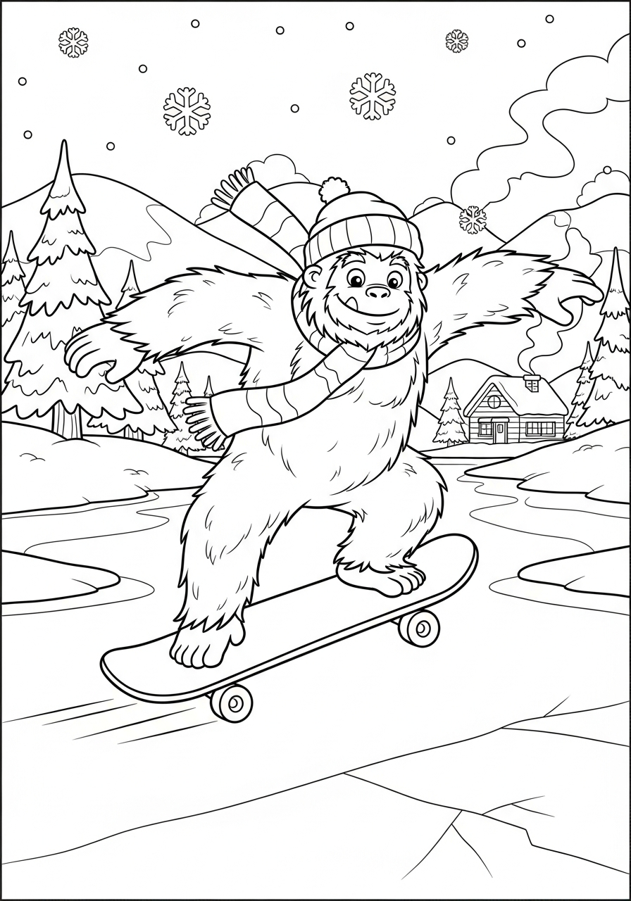 immagini Yeti da colorare e stampare