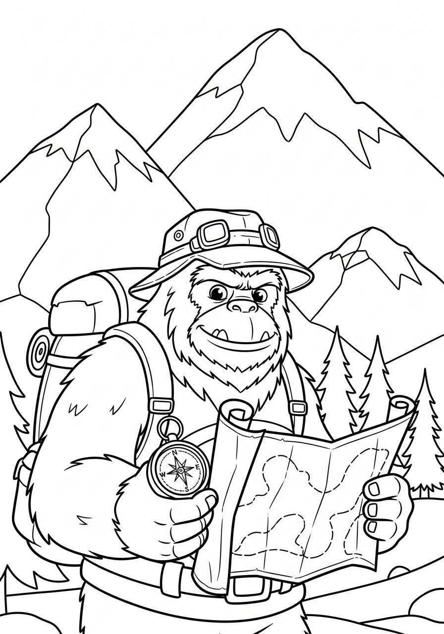 disegno Yeti da colorare e stampare