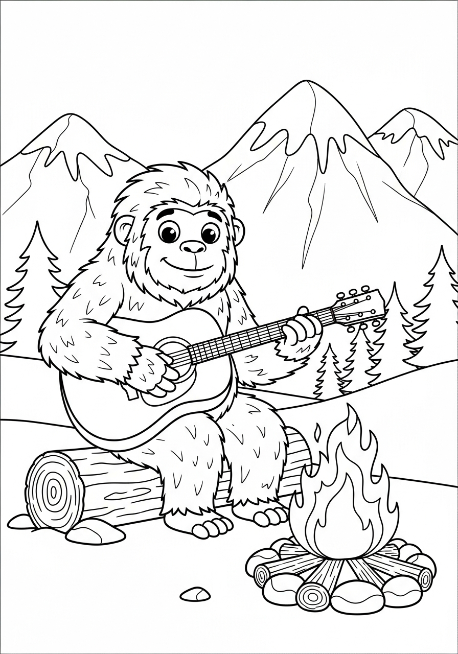 disegni da colorare Yeti