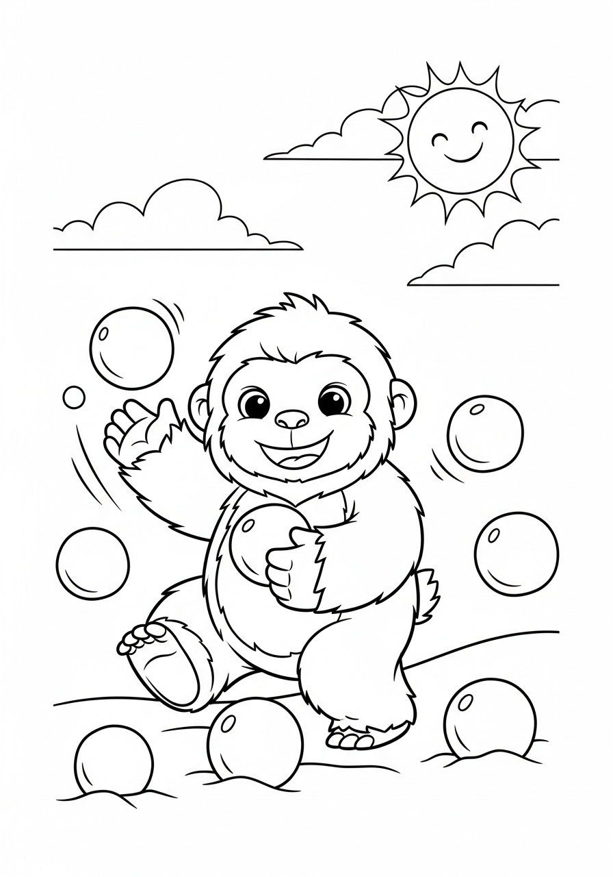 da colorare Yeti disegno facile bambini