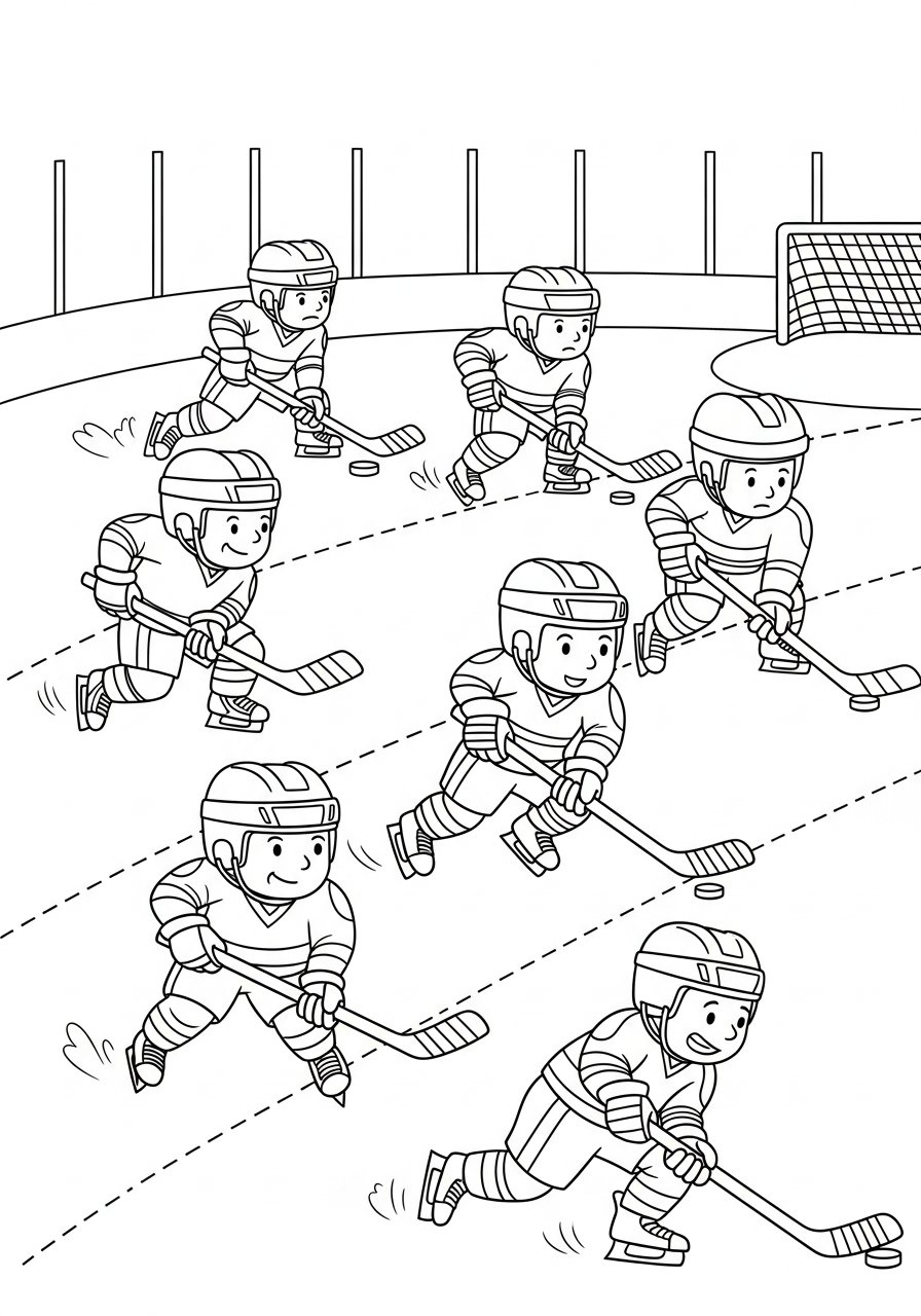 immagine hockey da colorare