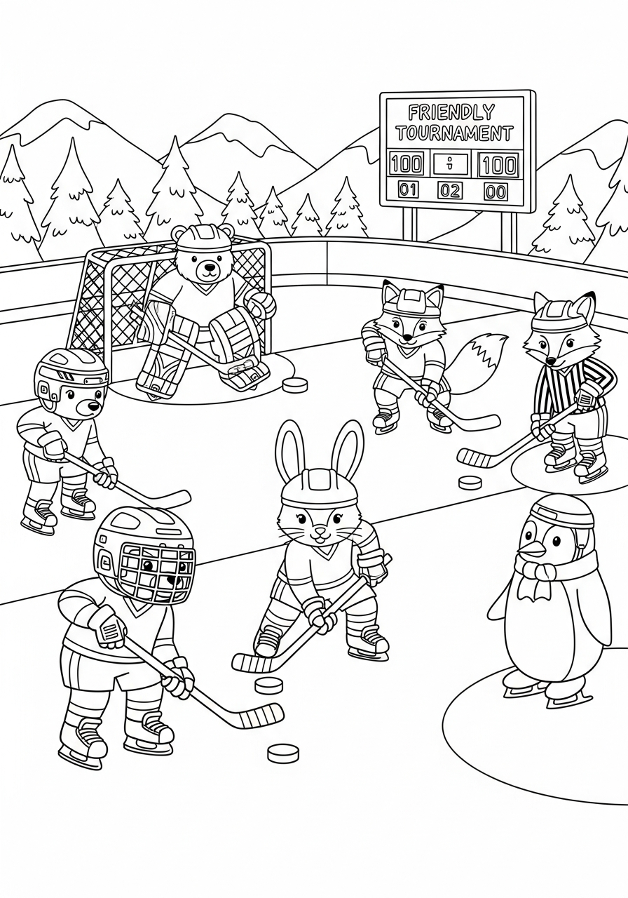 immagini di hockey da colorare e stampare