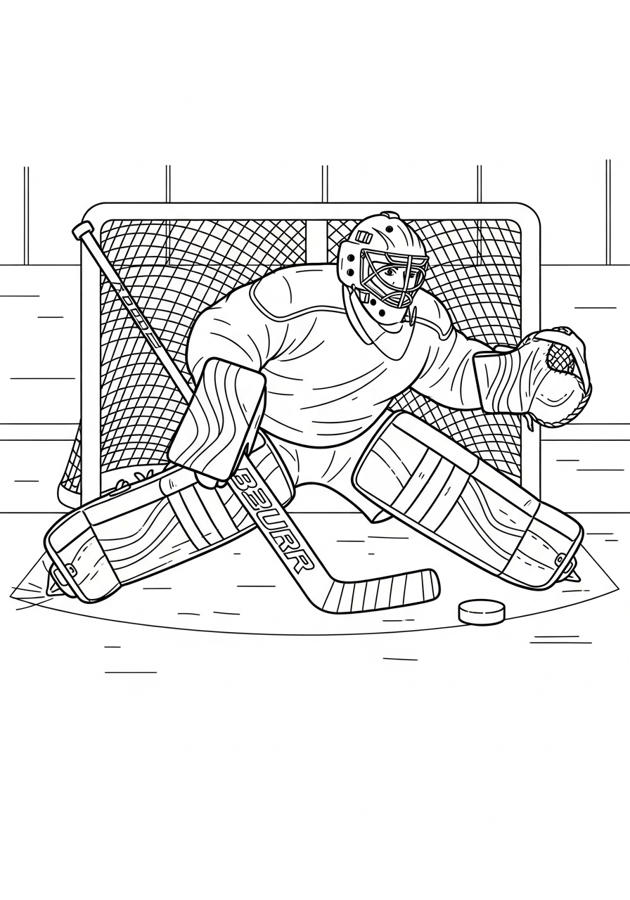 immagini da colorare di hockey