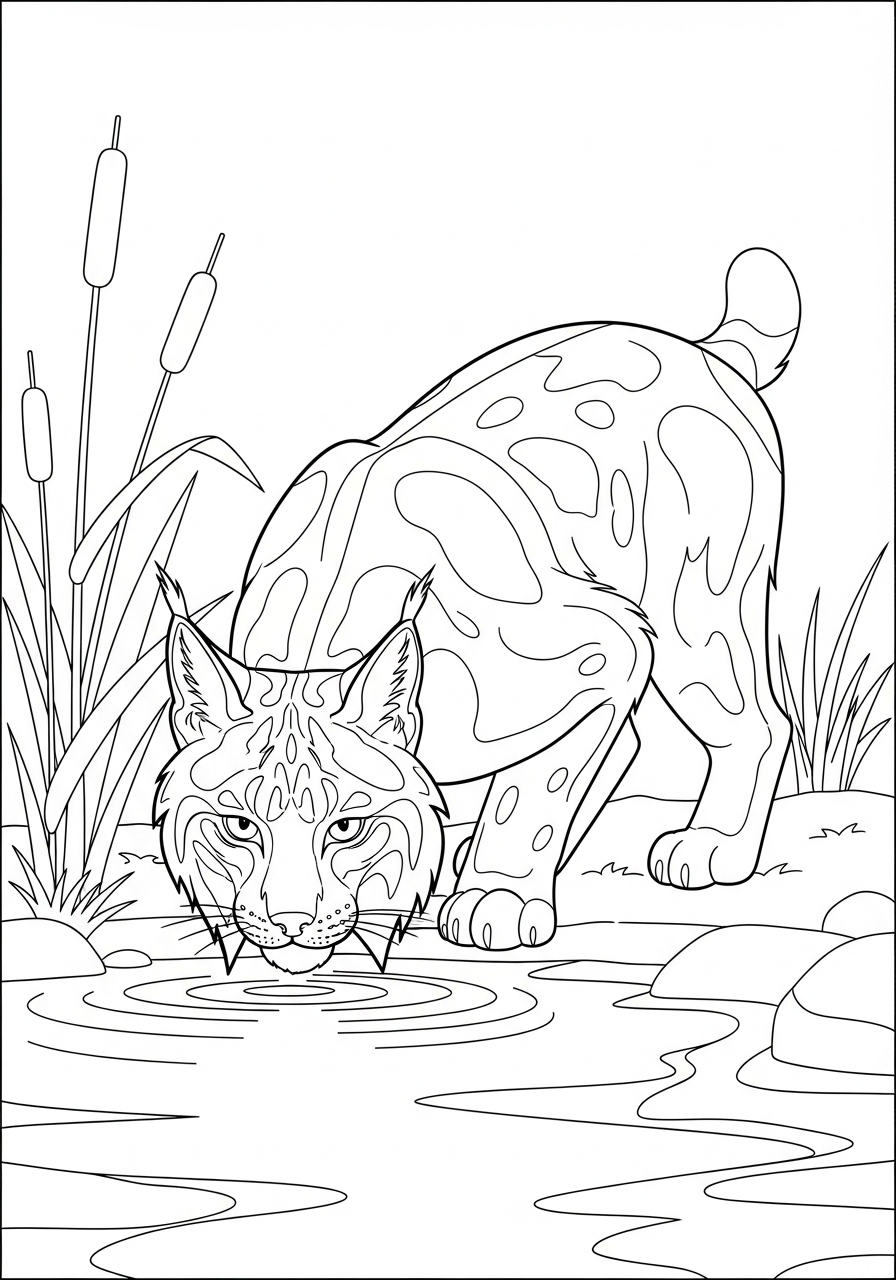 lince disegno facile da colorare