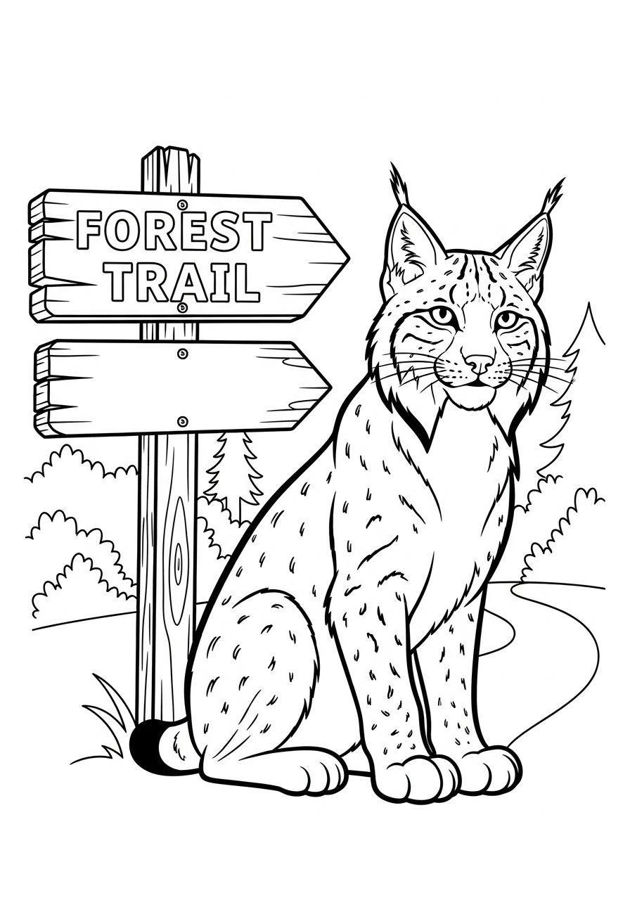 disegni lince facili da colorare