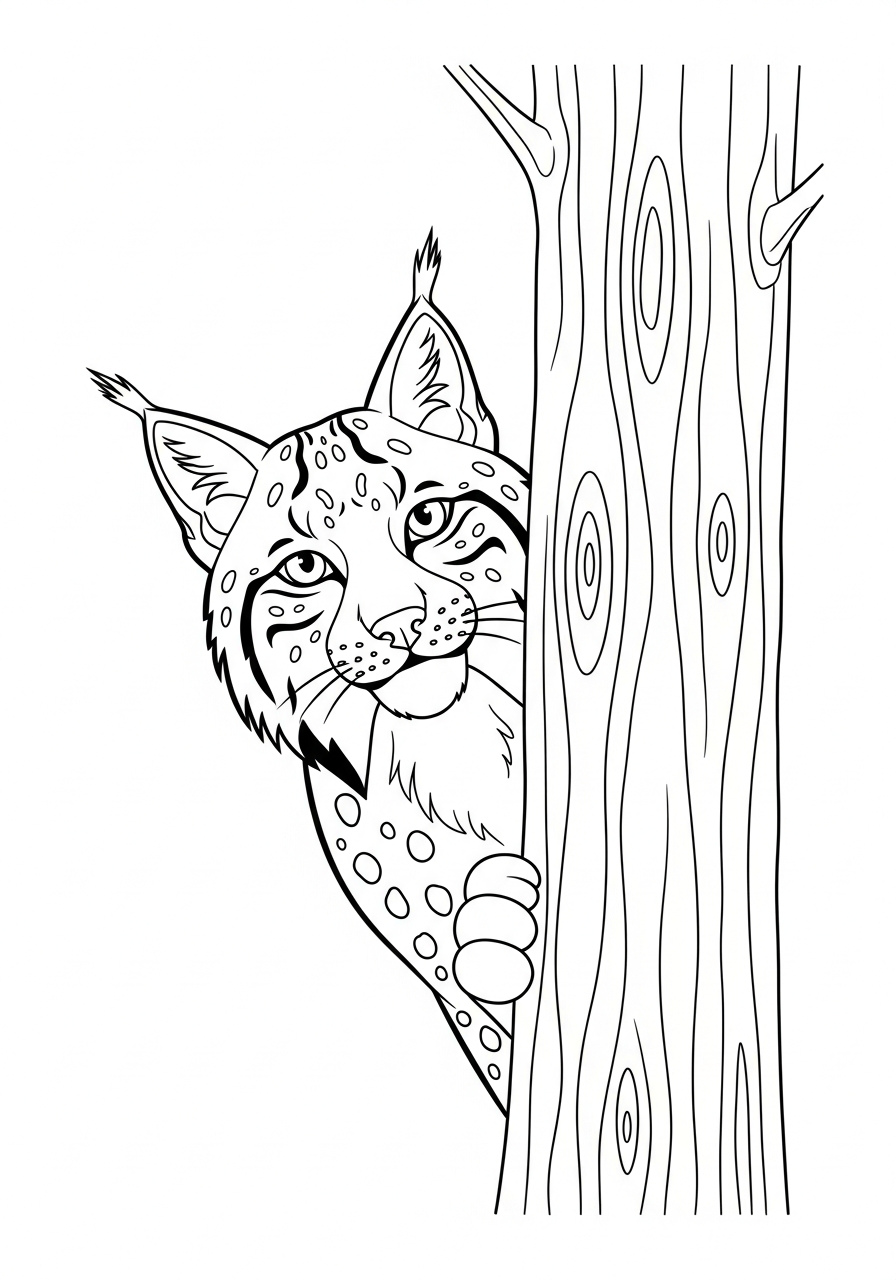 disegni da stampare e colorare lince