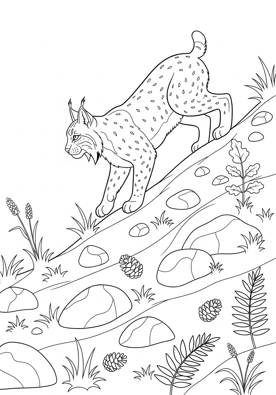 disegni da colorare lince