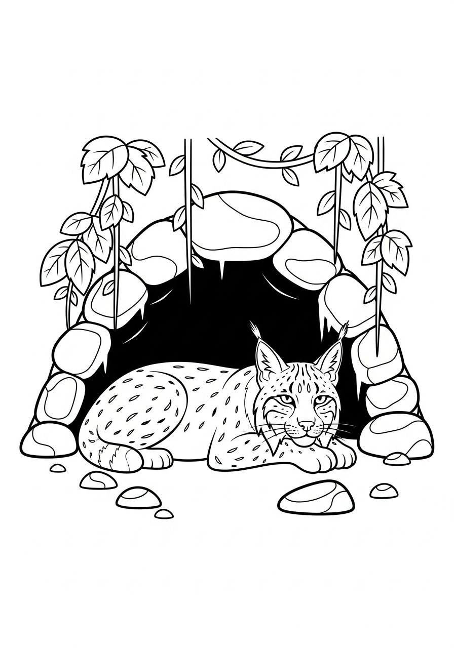 lince da colorare a4