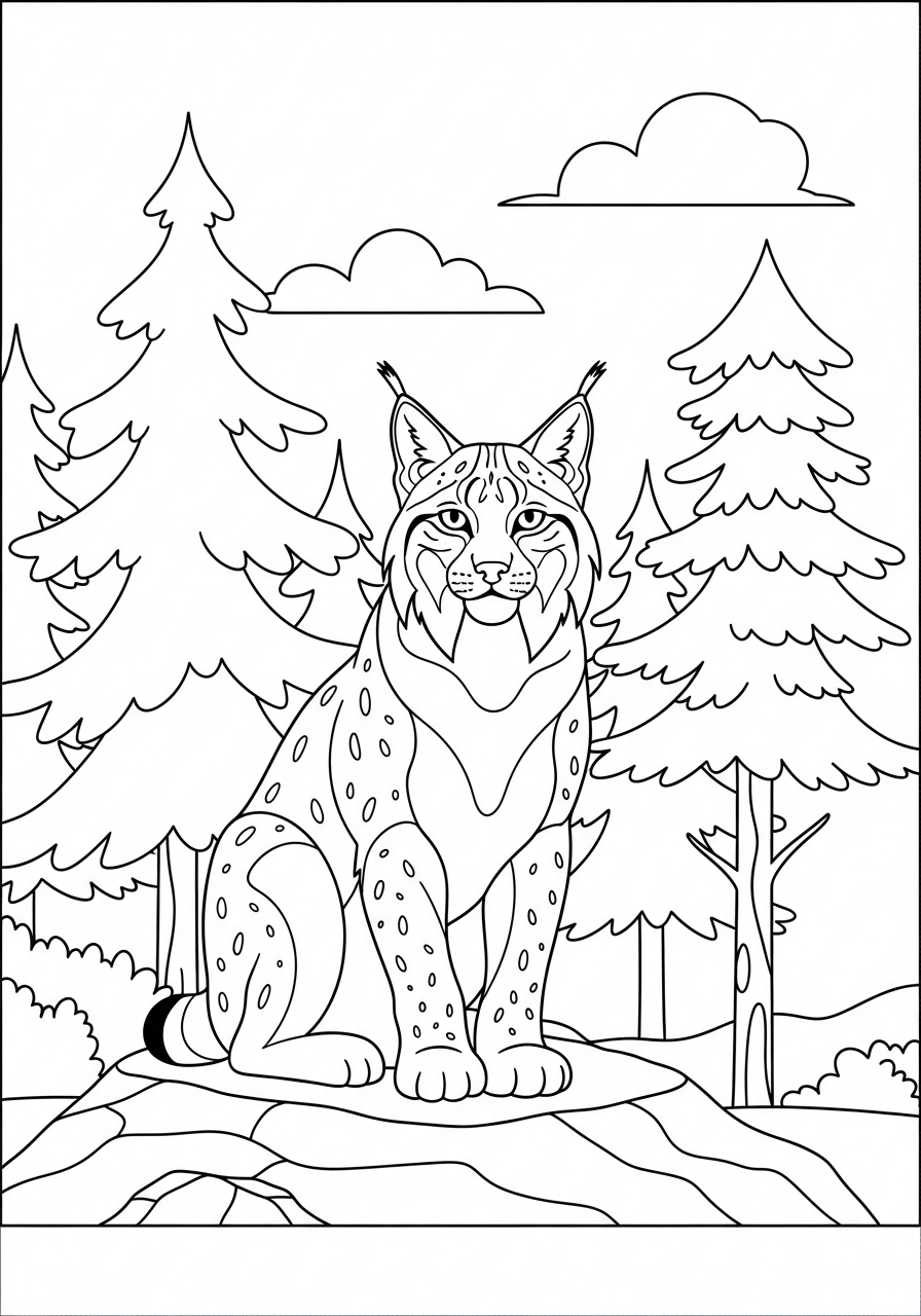 disegni di lince da colorare 1
