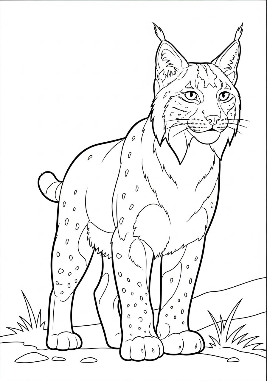 disegni di lince da colorare per bambini