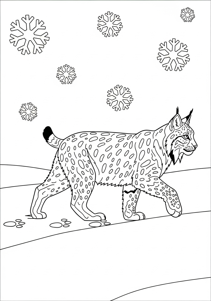 disegni di lince da colorare