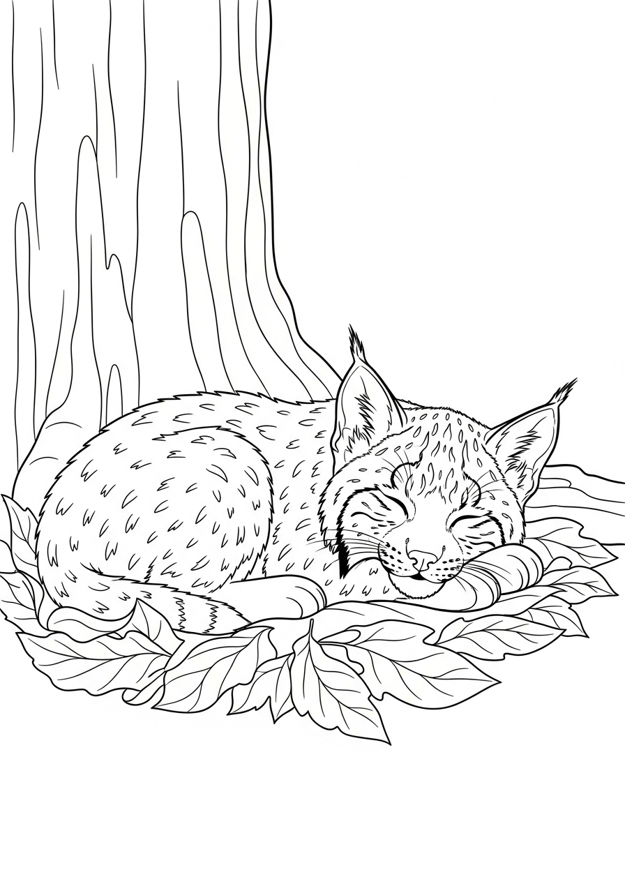 disegni lince da colorare gratis