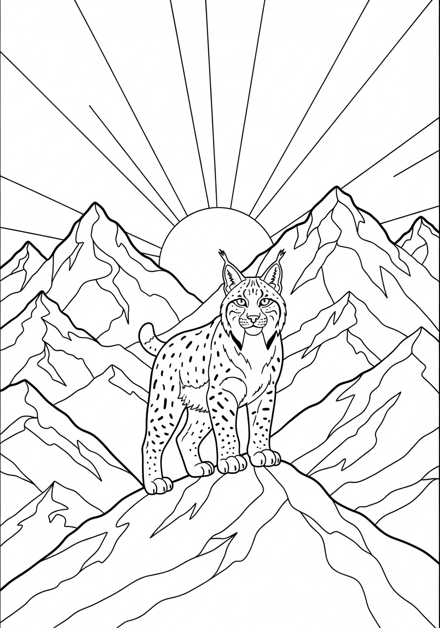 disegno di lince da stampare e colorare