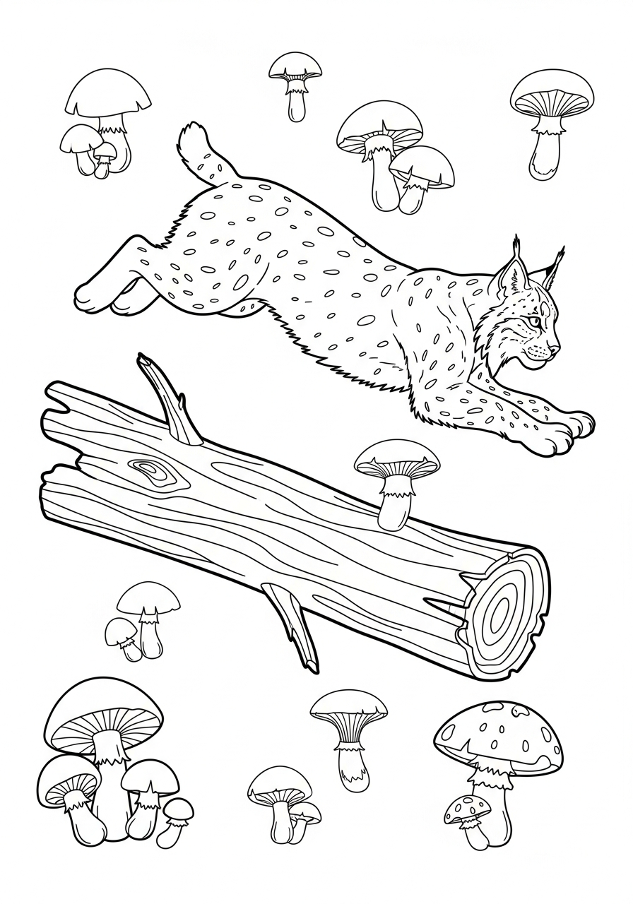 disegni lince da colorare per bambini