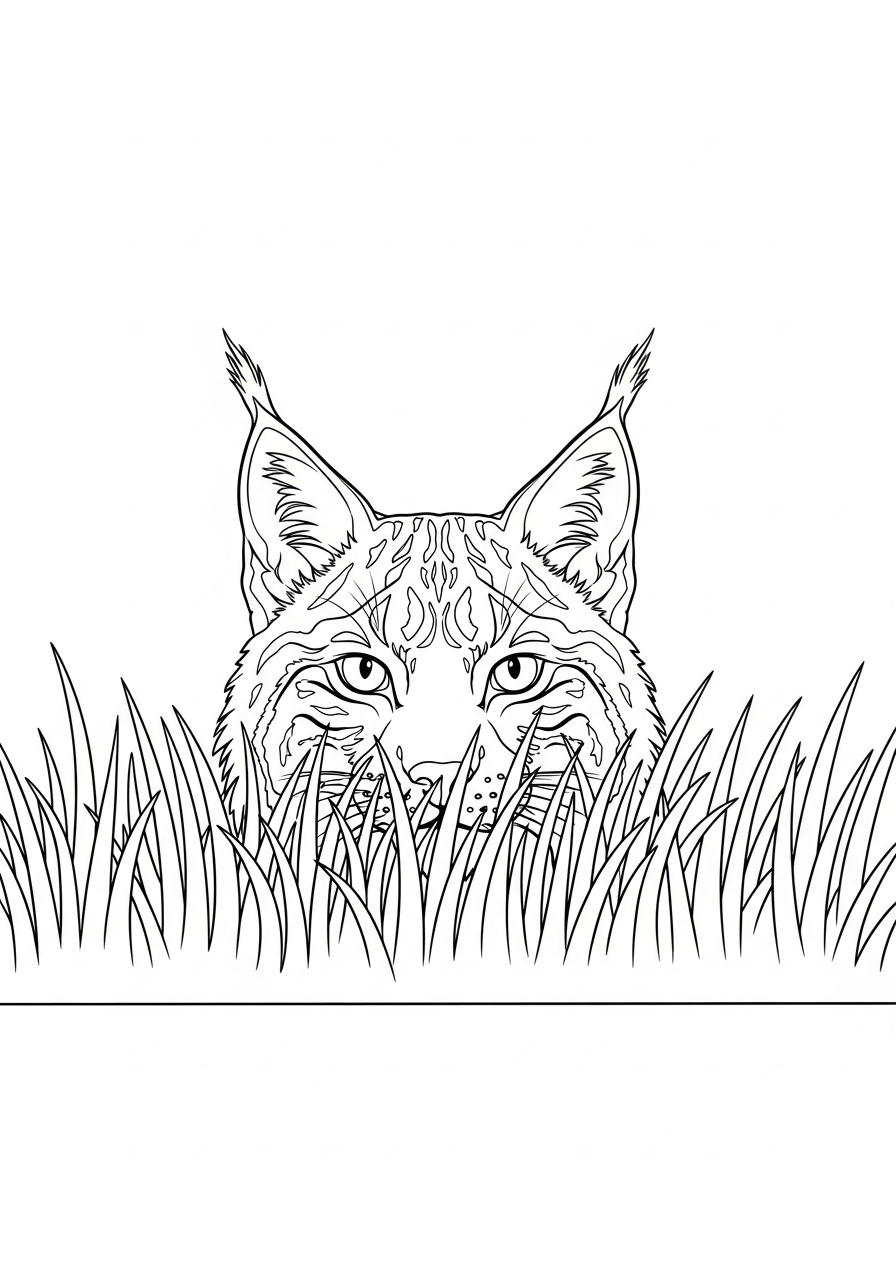 disegni da colorare gratis per bambini di lince