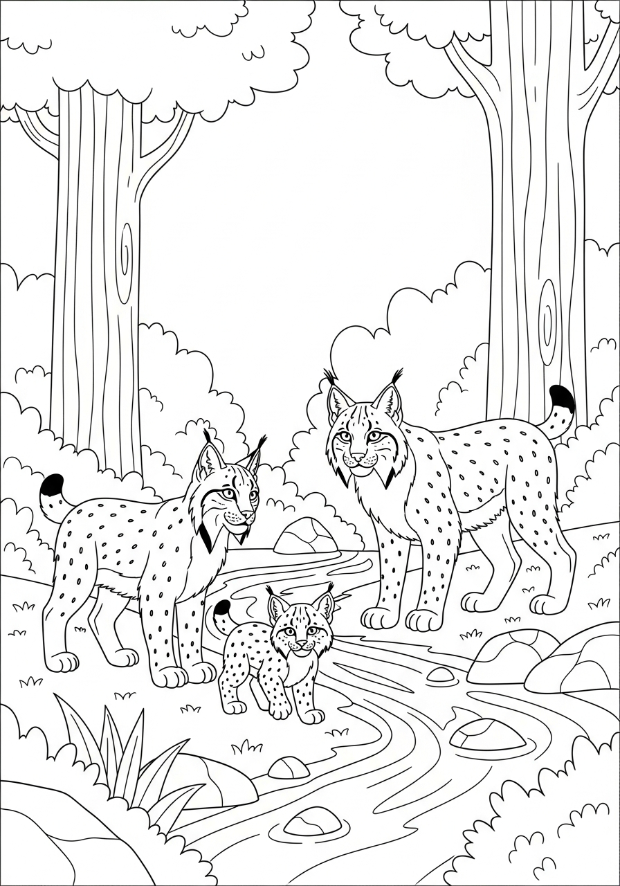 disegno lince da colorare per bambini