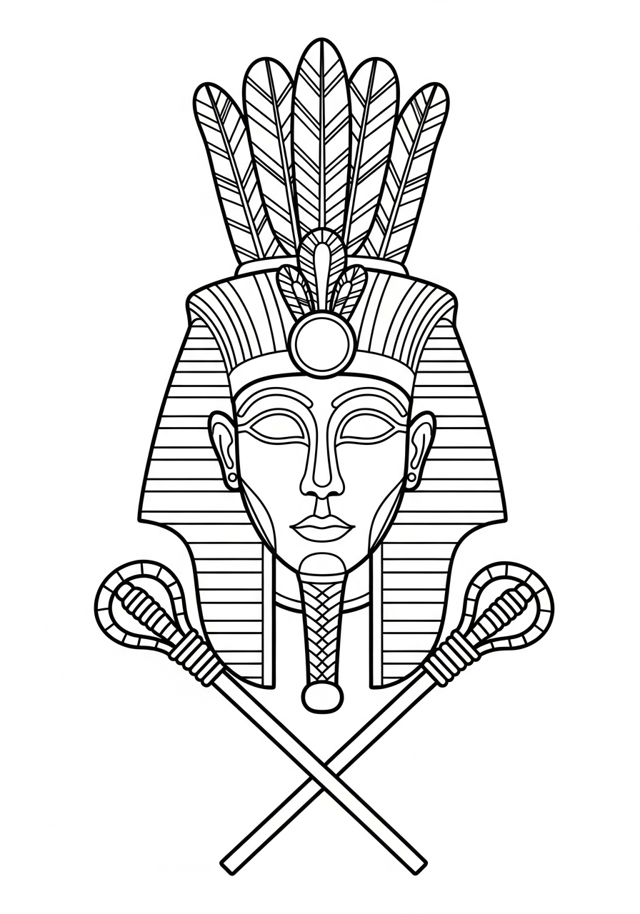 Maschere Egizie 10 disegni maschere egizie da colorare e stampare