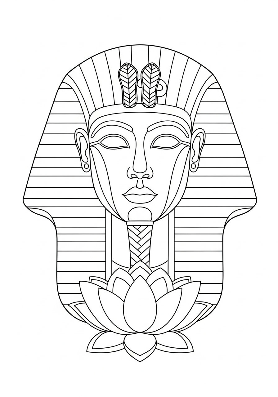 Maschere Egizie 9 disegni maschere egizie da colorare gratis