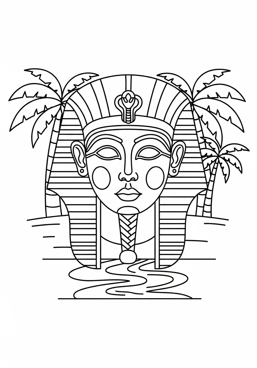 Maschere Egizie 8 maschere egizie disegno da colorare facile