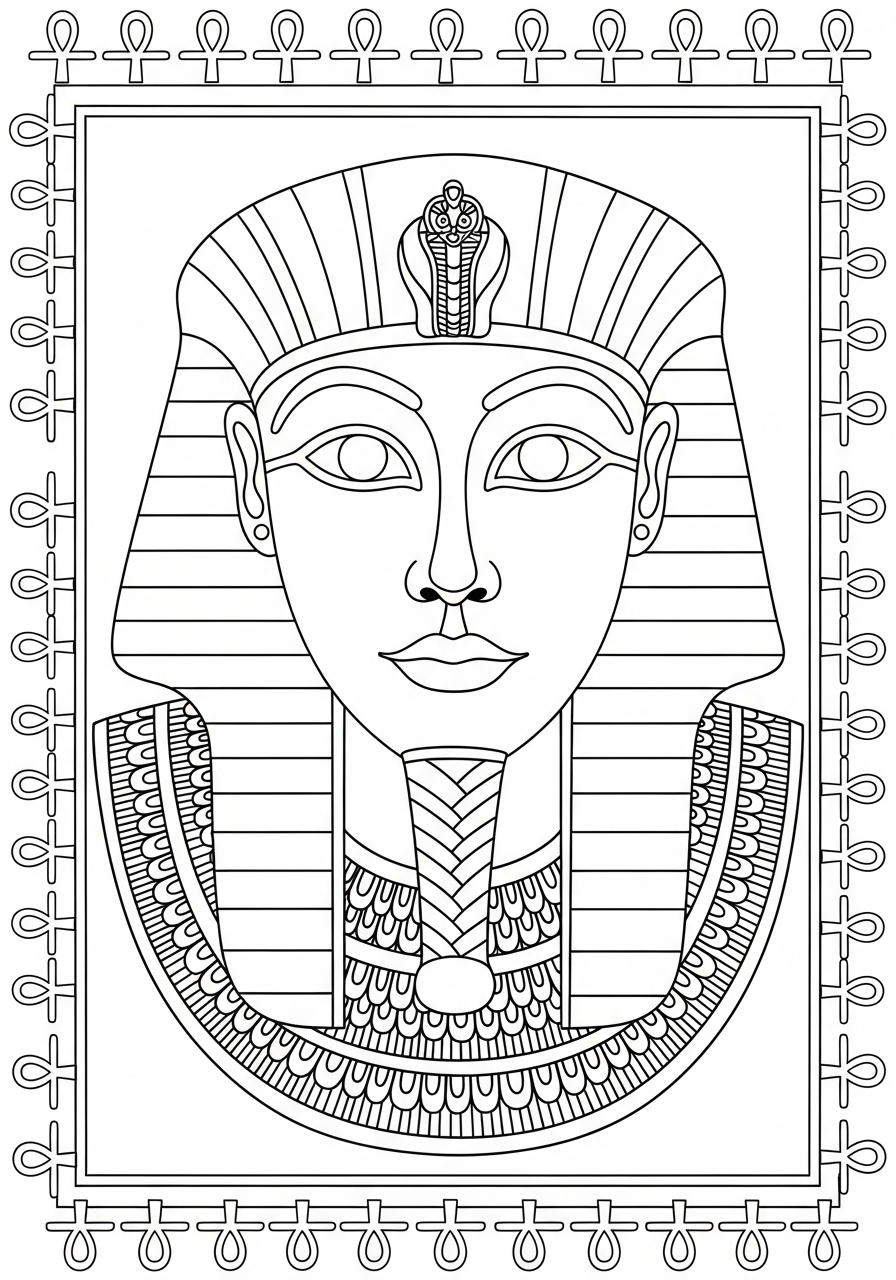 Maschere Egizie 7 foto di maschere egizie da colorare