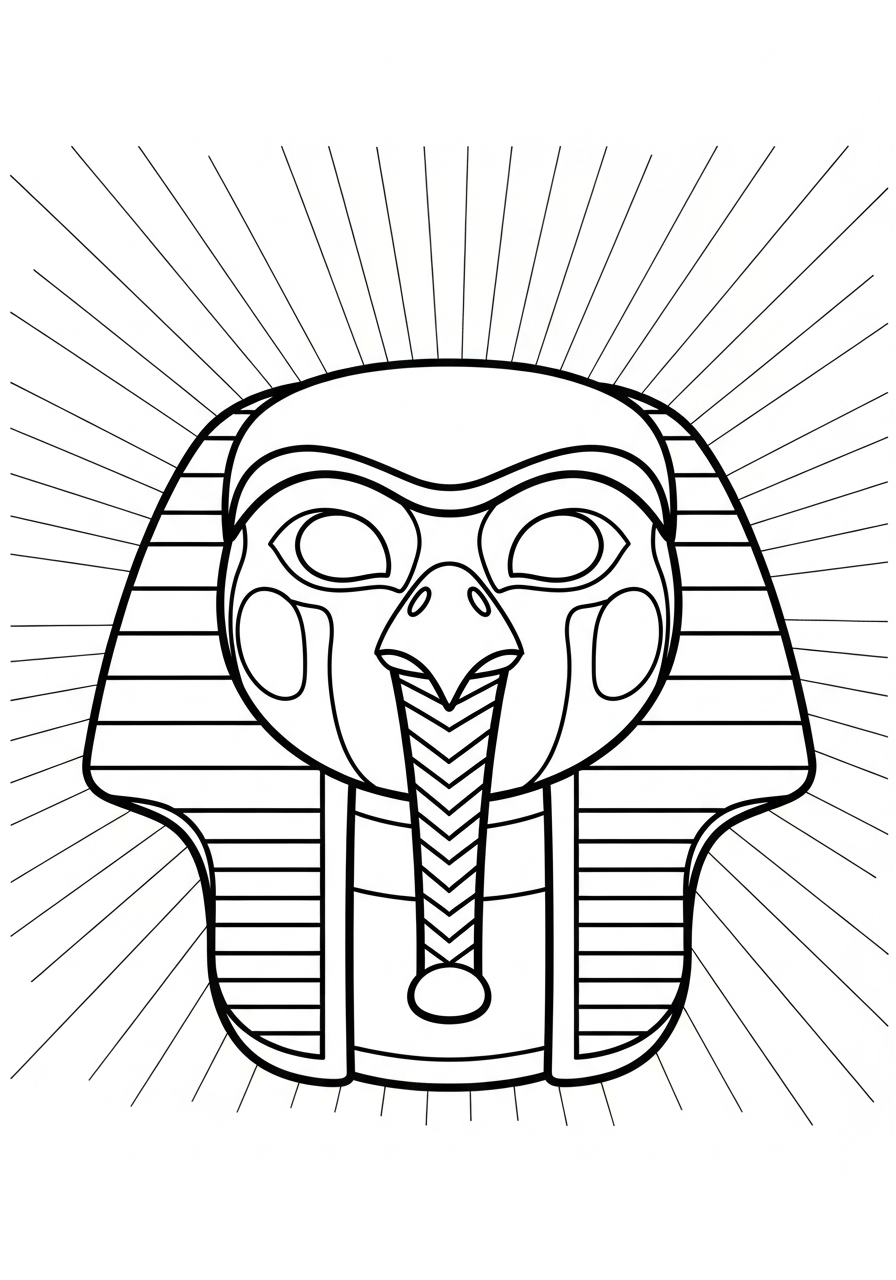 Maschere Egizie 5 disegni maschere egizie da colorare online 1