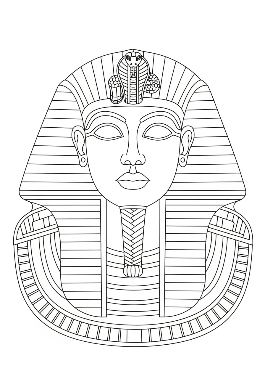 Maschere Egizie 20 disegni da stampare e colorare maschere egizie