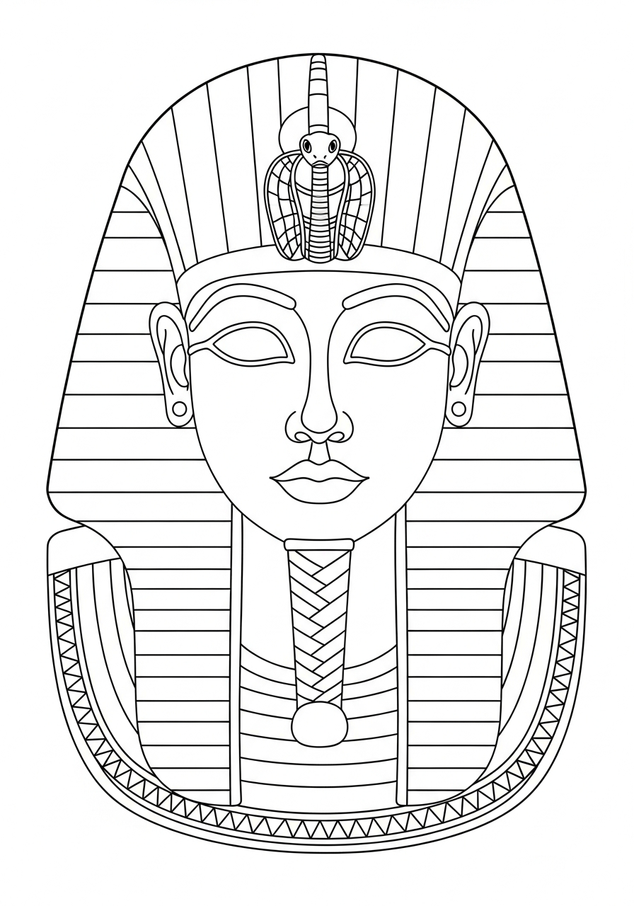 Maschere Egizie 2 immagini da colorare di maschere egizie