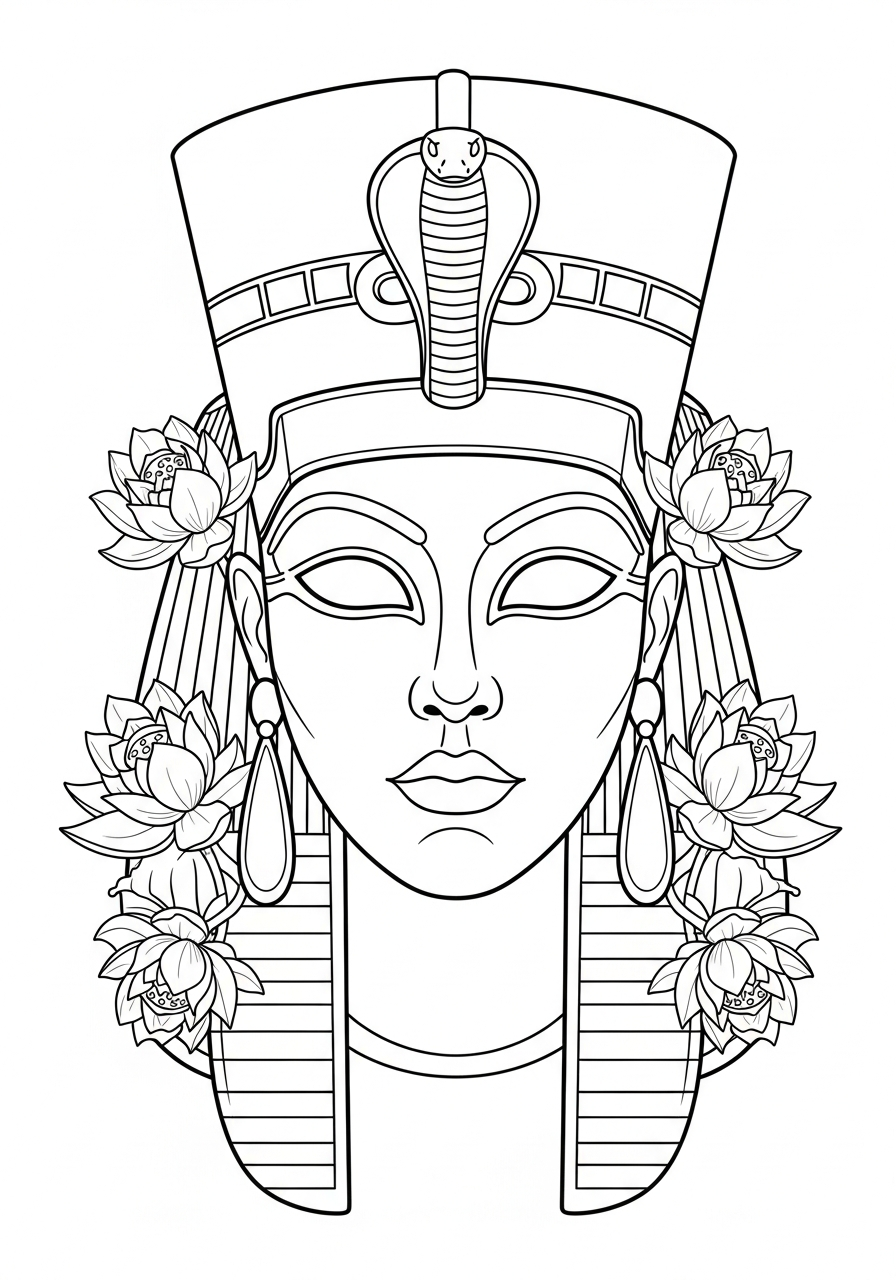 Maschere Egizie 19 immagini da colorare maschere egizie gratis