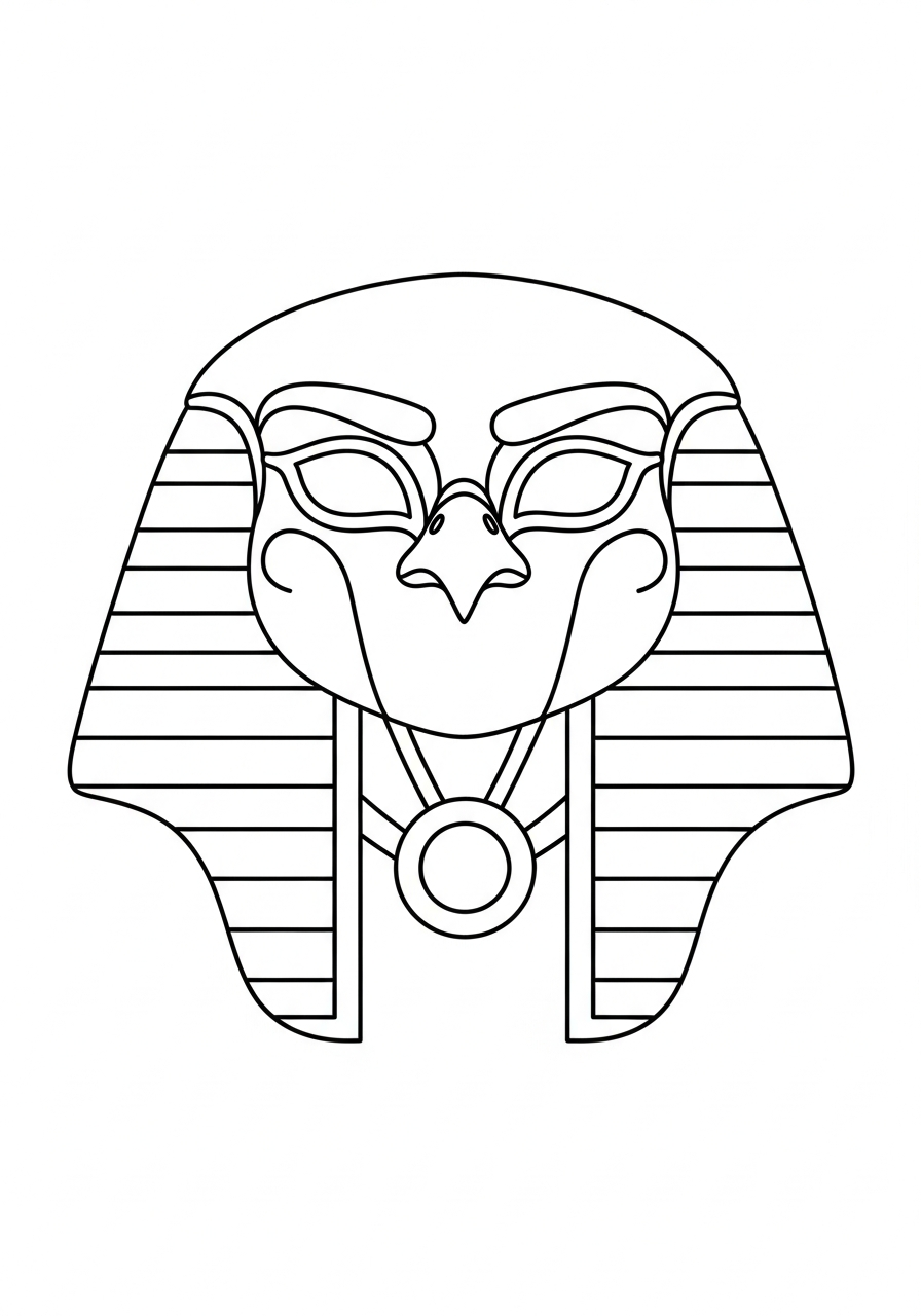 Maschere Egizie 17 disegni di maschere egizie da colorare per bambini