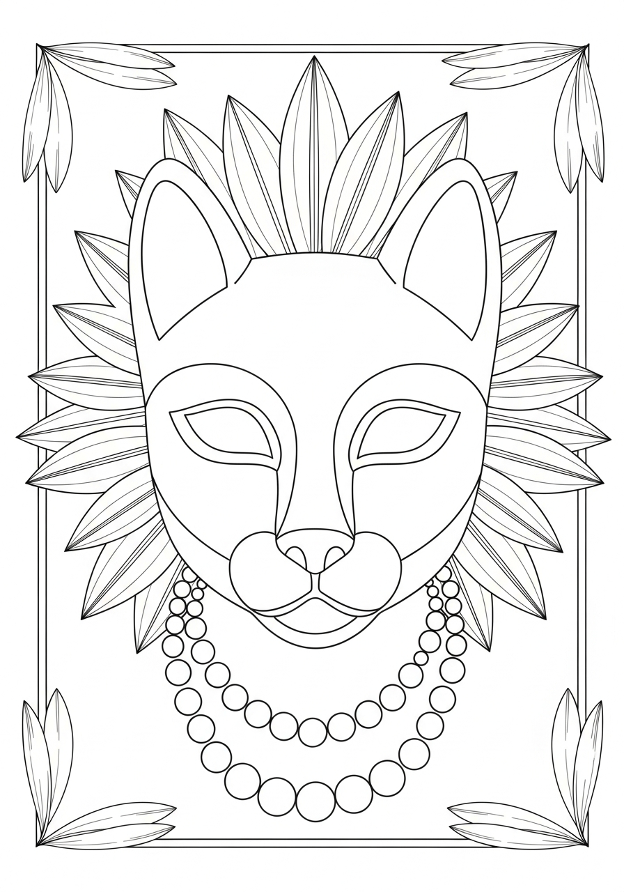 Maschere Egizie 16 maschere egizie da stampare e colorare per bambini