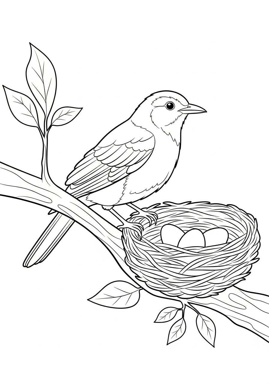 disegni da colorare merlo pdf