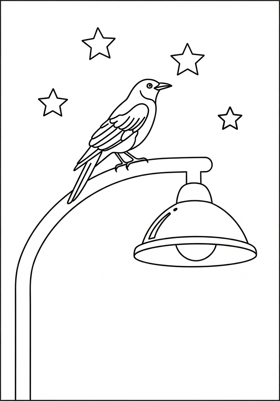 disegni di merlo da colorare da stampare