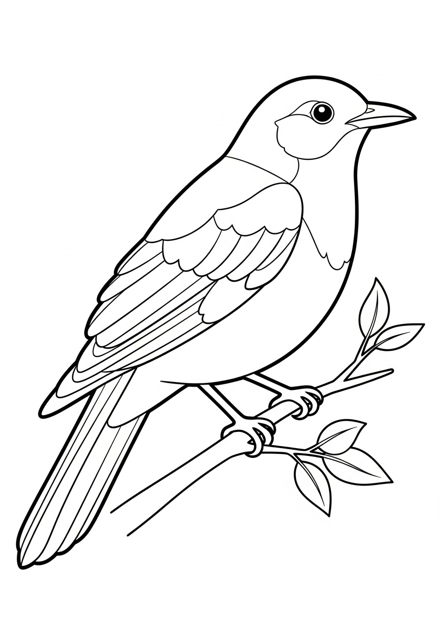 disegni merlo da colorare pdf