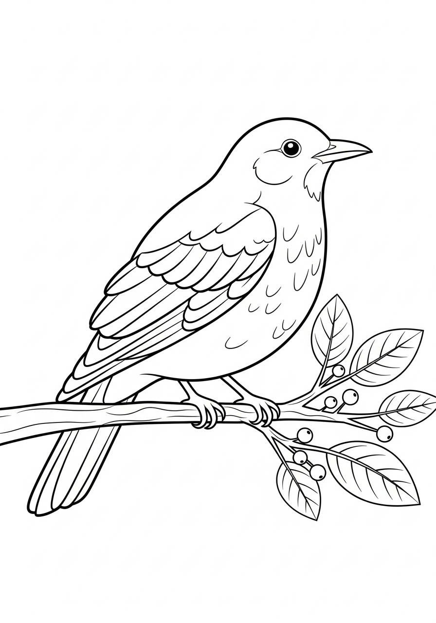 merlo da stampare e colorare gratis