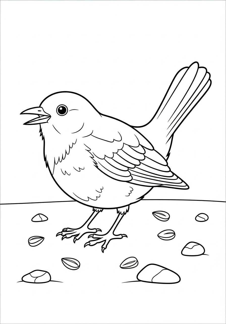 immagini di merlo da stampare e colorare